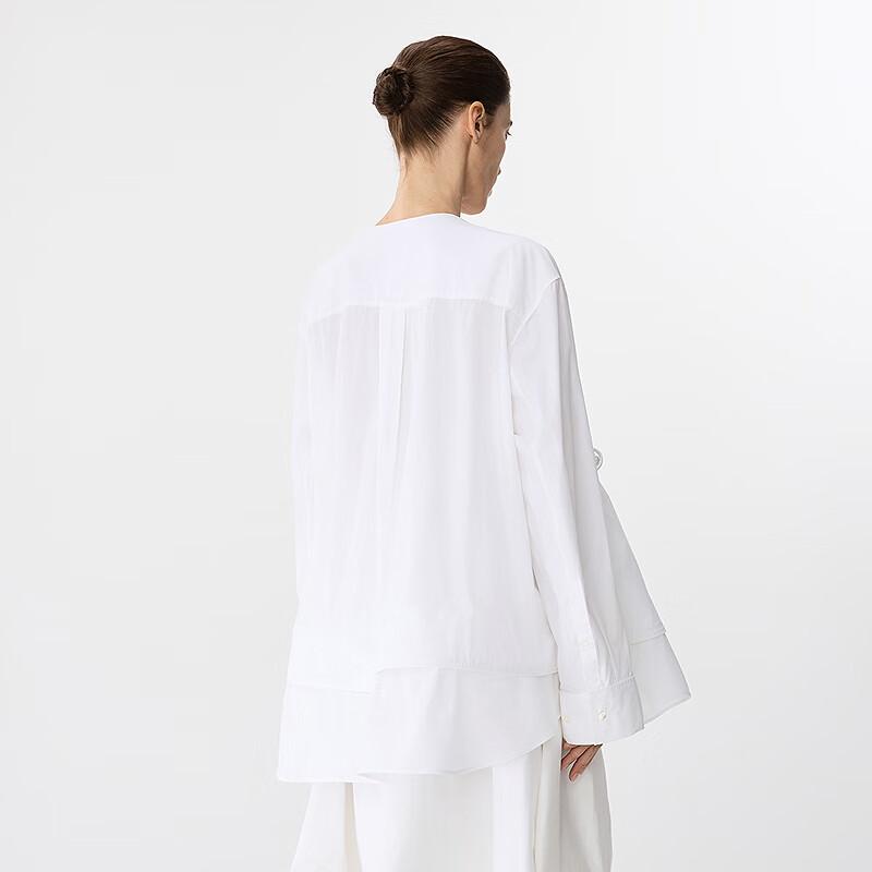 JNBY 2025 Spring Collection Round Neck Loose Fit Cotton Jacket