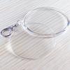 90mm Round Acrylic Keychain Holder, Extra Large, Fits Collaboration Cafe Coasters, Handmade, Clear Acrylic Parts, Made in Japan (Pack of 6)