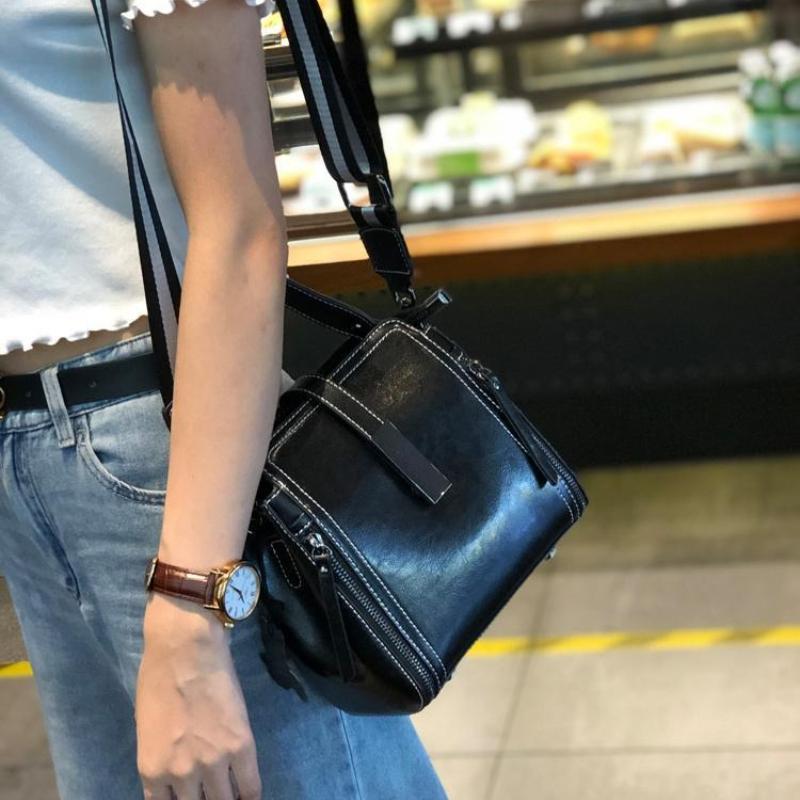 Genuine Leather Women's Shoulder Bag Vintage Luxury Designer Women Handbags Fashion Cowhide High Quality Crossbody Bags