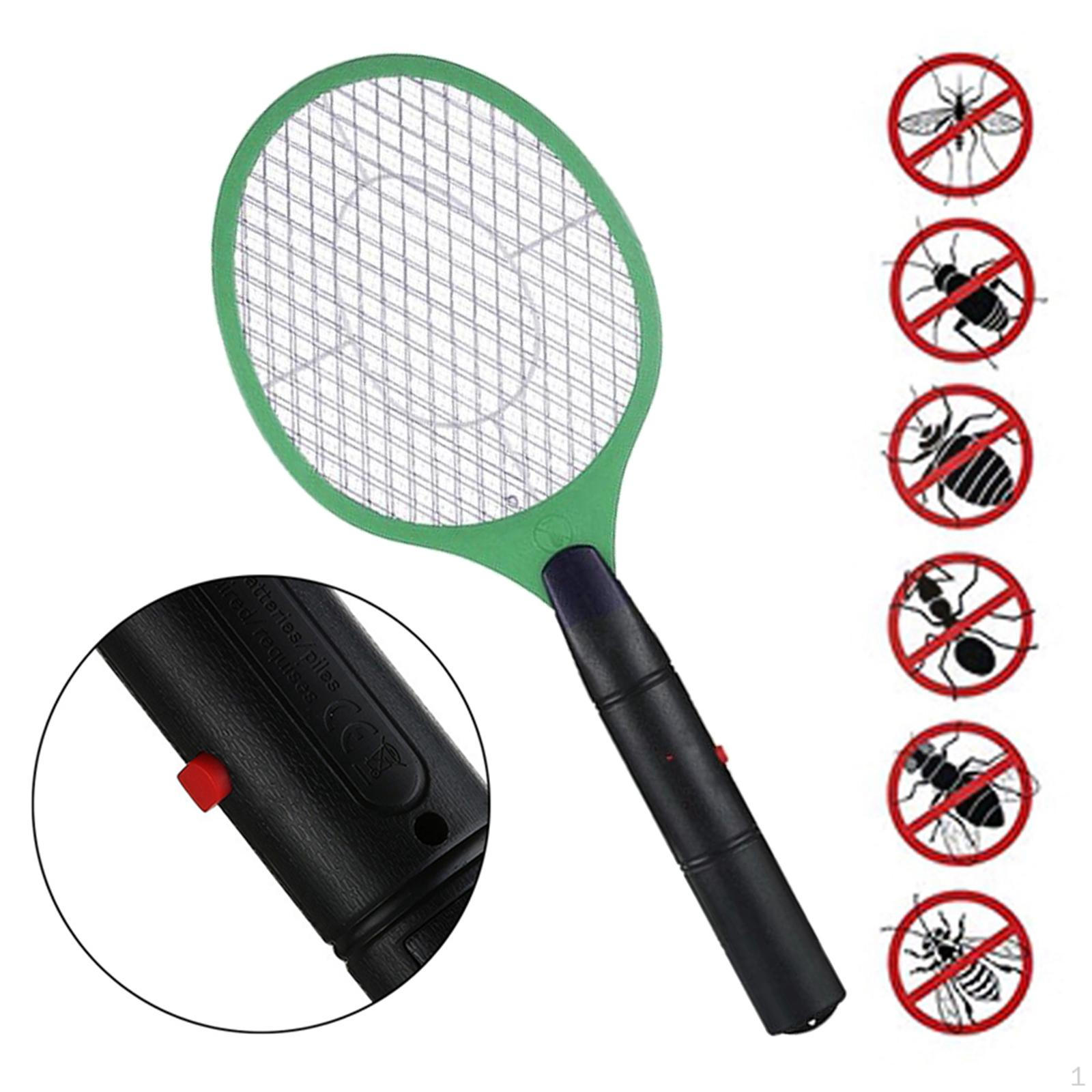 

Bug Electric Fly Swatter for Home with 2-Layer ty Mesh Control 2 AA Batteries not Included зелений