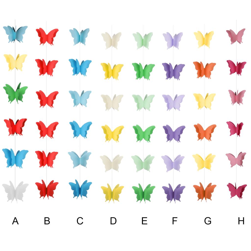 Romantyczna i przyciągająca wzrok girlanda z motyli do dekoracji przyjęcia weselnego, dekoracja na przyjęcie urodzinowe