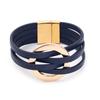 PU Leather Hollow Circle Bracelets for Women Bohemian Simple Multilayer Jewelry