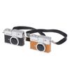 1Pc Mini Camera Model Dollhouse Miniature Retro Camera Model Decor Toy Can Shine