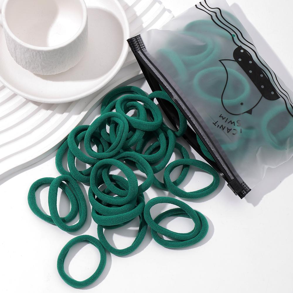 20/50Pcs Women Girls Basic Hair Band 4.5cm Simple Solid Colors Elastic Headband Hair Ropes Ties Hair Accessories Ponytail Holder