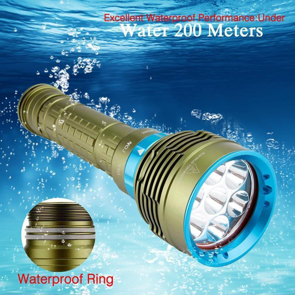 Unterwasser 100M UV 395nm 3x XPE LED Tauchen Taschenlampe Camping Light Fackel Unterwasser 100M UV 395nm 3x XPE LED Tauchen Taschenlampe Camping Light Fackel