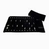 High-quality All-black Velvet Jewelry Storage Display Serie Roll Bag Ring Earring Necklace Watche Portable Storage Display Bag