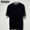 Used FENDI Mock Neck T-Shirt, Black, Regular Domestic, Overseas Size L, Meguro Ren Worn