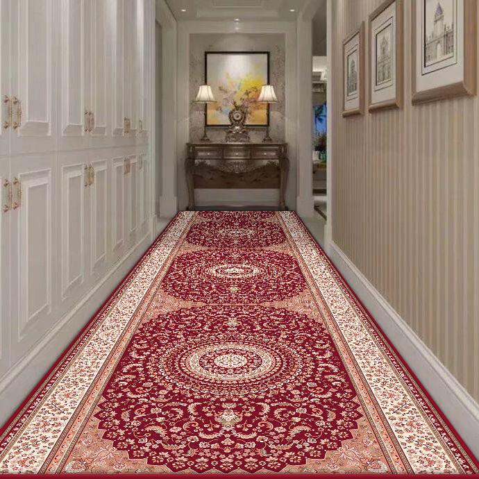 Persian Retro Long Corridor Carpet Living Room Decoration Home Anti Slip Hallway Runner Rugs Hotel Stairs Passageway Custom Mat