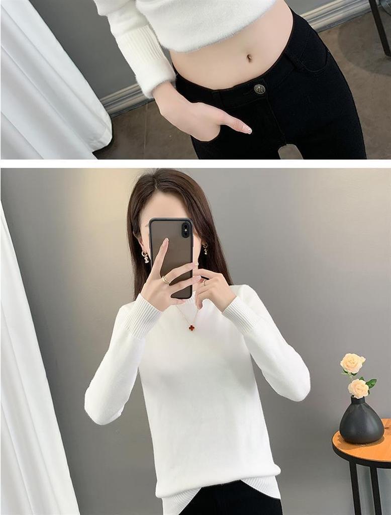 Women's Trendy Thickened Knit Pullover: 2025 Autumn/Winter Long Sleeve Round Neck Sweater