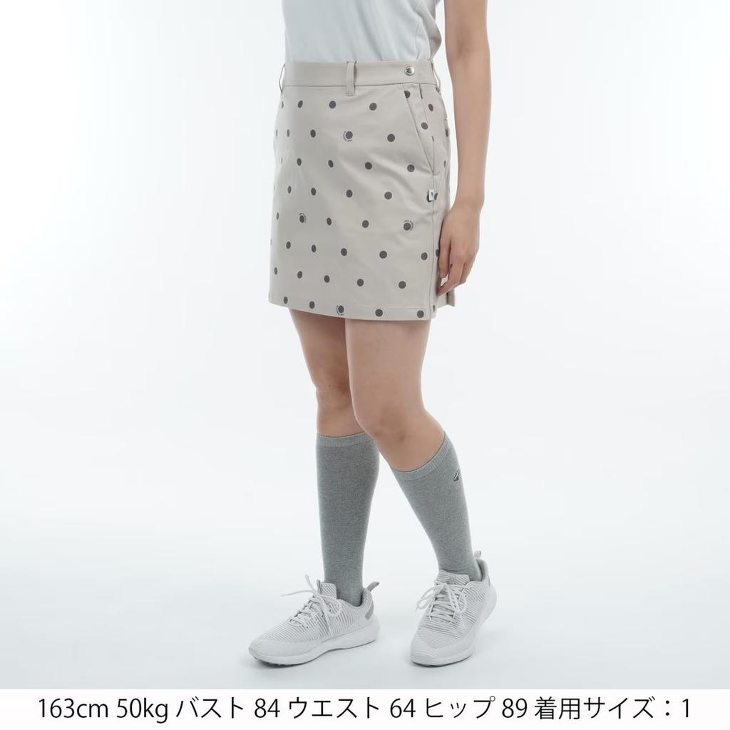New Balance Golf Skirt Polka Dot 2 Women's (4-Way Stretch, Pattern) / 012-5134505 041_Beige [L]