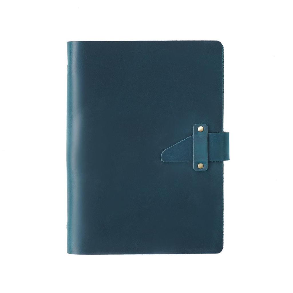 Genuine Leather A5 Business Planner Binder - Retro Style