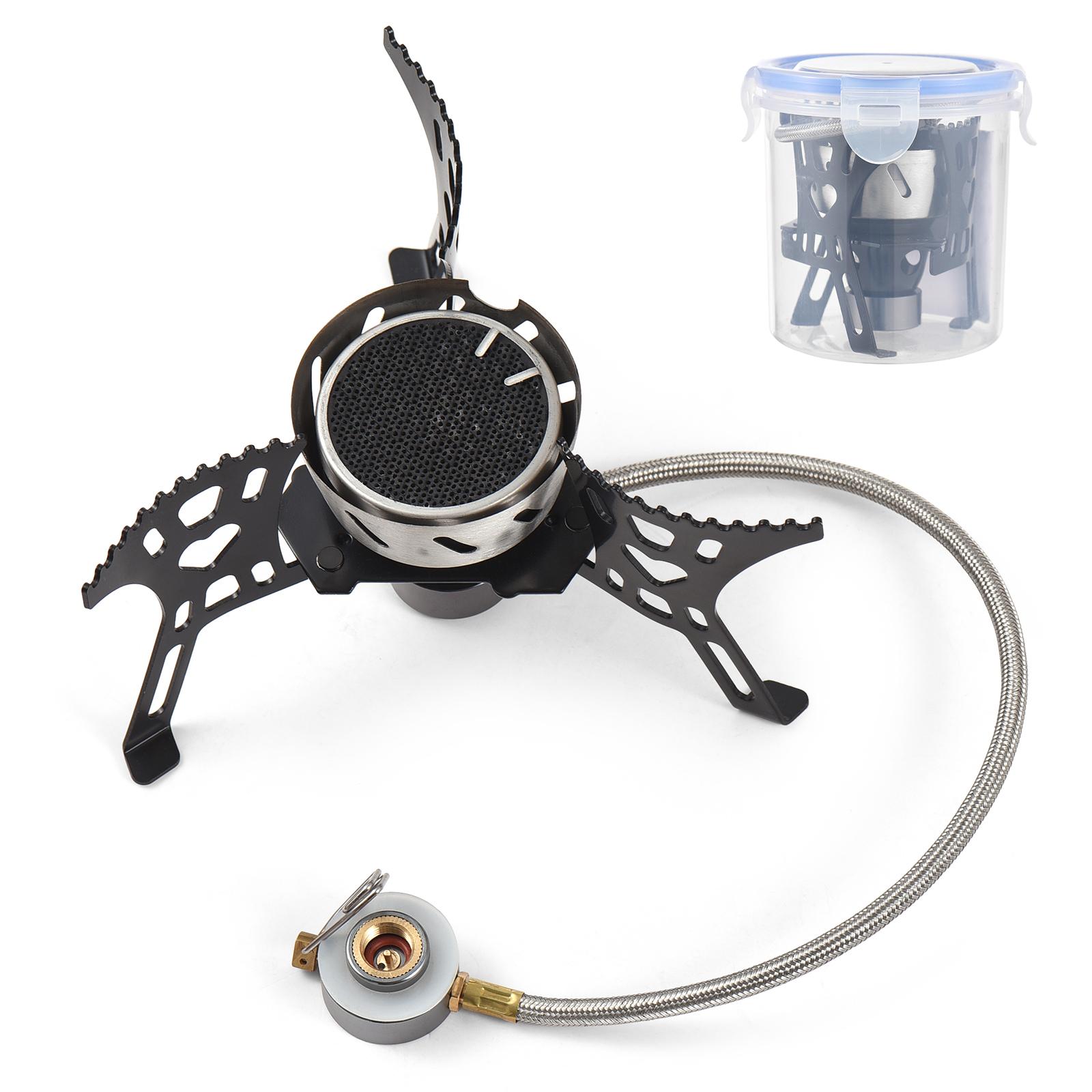 

Кемпинговая плита. Высотная инфракрасная портативная газовая плита для пеших прогулок на открытом воздухе. Легкая и складная. Without Ignition Button серебряный