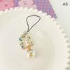Cute Flower Phone Rope Keychain Pendant Phone Case Strap Women Girls Telephone Jewelry Anti-Lost Lanyard Hanging Cord Keychain