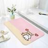 Cute Cartoon Line Dog Floor Mat Pattern Printed Flannel Door Mat, Suitable For Bathroom, Living Room, Home Decoration