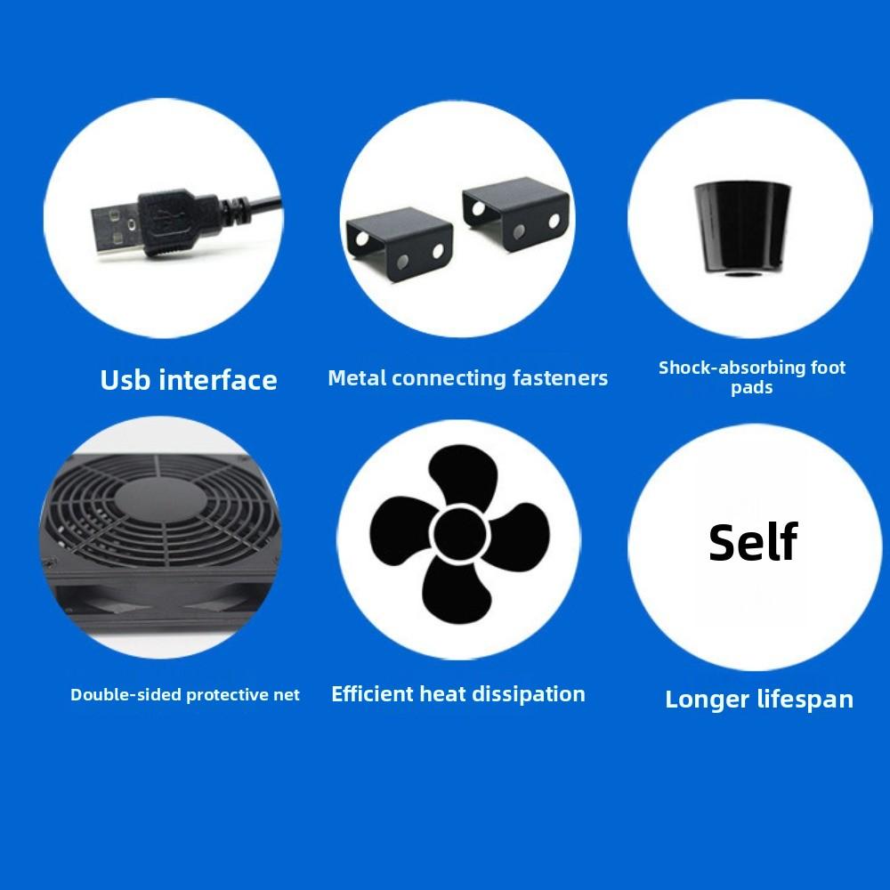 Dual Fans Router Cooling Stand DC 5V USB Radiator Base USB Powered Router Cooling Fan  PC Cooling