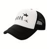 Wingsuit Flying Evolution Trucker Hat Polyester Mesh Adjustable Baseball Cap for Men Women Casual