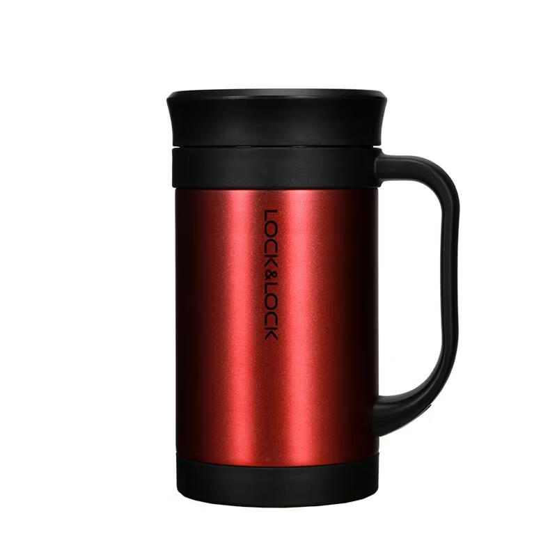 LocknLock Stainless Steel Insulated Office Mug with Handle
