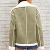 Winter Women's Fashion Lapel Plush Jacket Warm Casual Coat