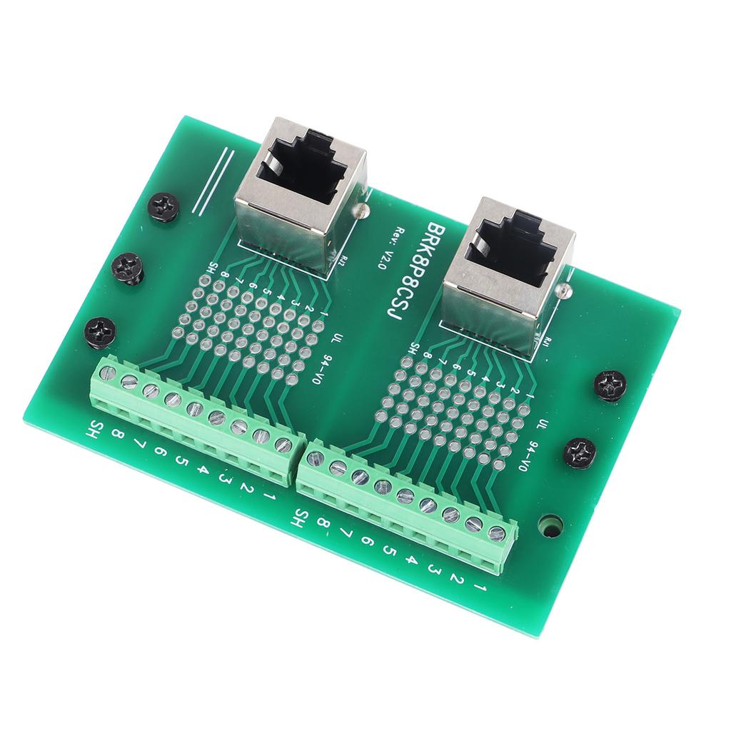 Ethernet Connector Breakout Board Fast Transmission DIN Rail Mount RJ45 M2 Terminal Block