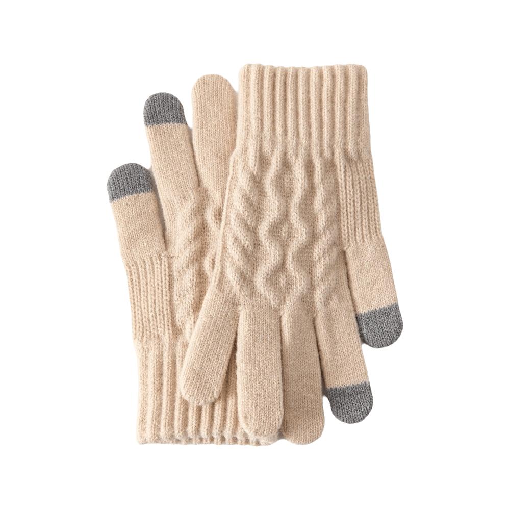 Thickened Winter Knitted Gloves Windproof Wool Gloves Fashion Cycling Gloves  for Men Women
