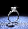 D Farbe 1ct Moissanit Diamantring 925 Sterling Silber Ring klassischer Diamantring Damen Verlobungsring Ehering Geschenk für Freundin