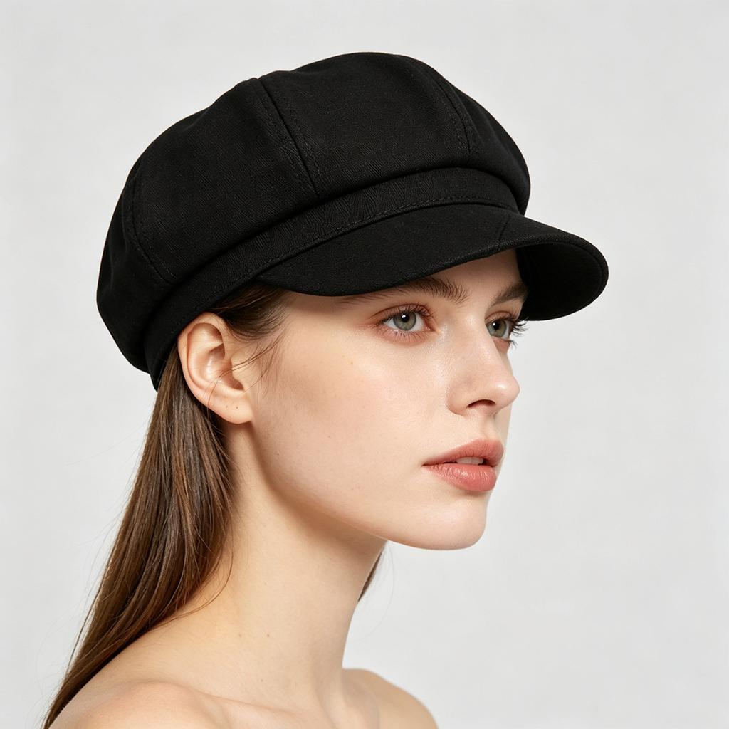 Women's Newsboy Hats fashionable casual octagonal hat Fashion Vintage 8 Panels Visor Beret Hat Washed Pure Color French Cap