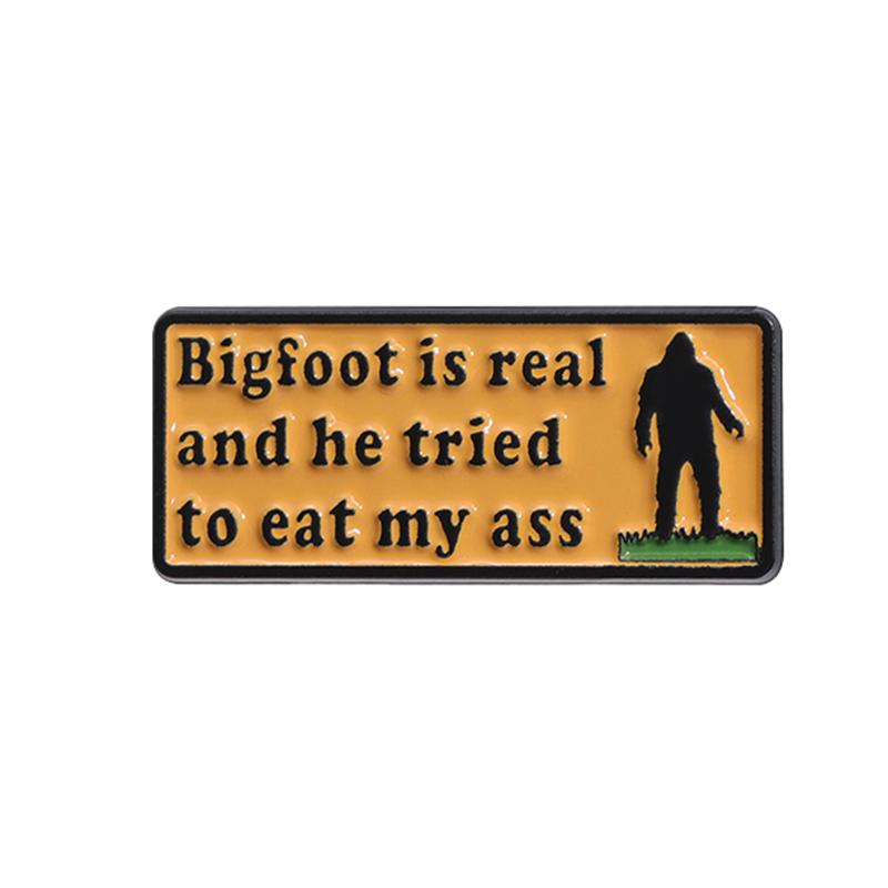 Bigfoot Believe In You Enamel Pin Cryptid Quest Sasquatch I Hate People Brooches Lapel Badge Fashion Jewelry Gifts for Friends