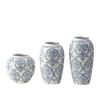 Blue & White Retro Porcelain Vase - Luxury Ceramic Home Decor