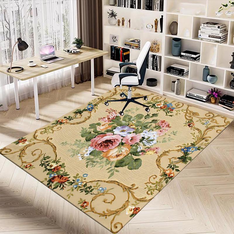 1PC Floral Pattern Extra Large Non Slip Floor carpet, Office, family, bedroom, Studio Large Area Rug Indoor Rugs