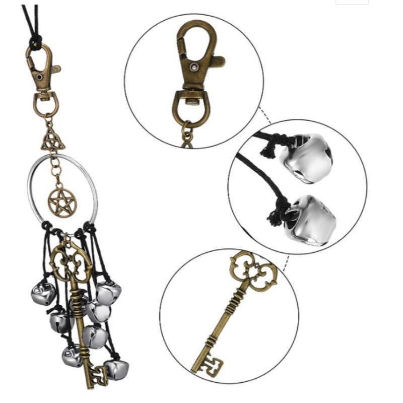 New Style Witch Bells for Door Witchcraft Bells Supplies Wiccan Decor Altar Bell Antique Magic Keys Home Protection Decor