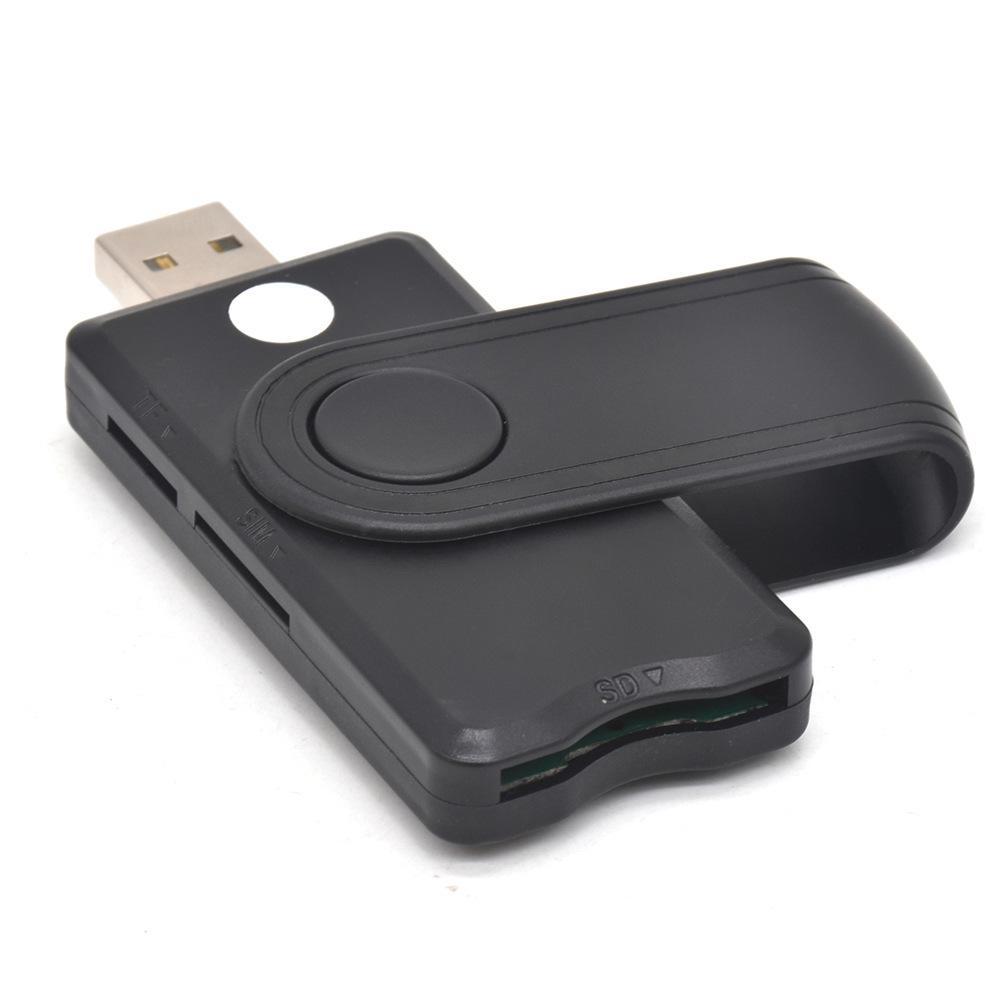 USB 2.0 All-in-One Smart Card Reader: SIM, SD, TF, ID, IC Cards