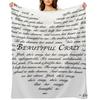 BEAUTIFUL CRAZY Throw Blanket Designers Cute Thins Comforter Blankets