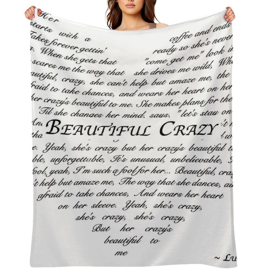 BEAUTIFUL CRAZY Throw Blanket Designers Cute Thins Comforter Blankets