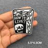 Punk Patch Flame Embroidery Patches For Clothes Scary Skull Iron On Patches On Clothing Embroidered Jacket Badge Sticker