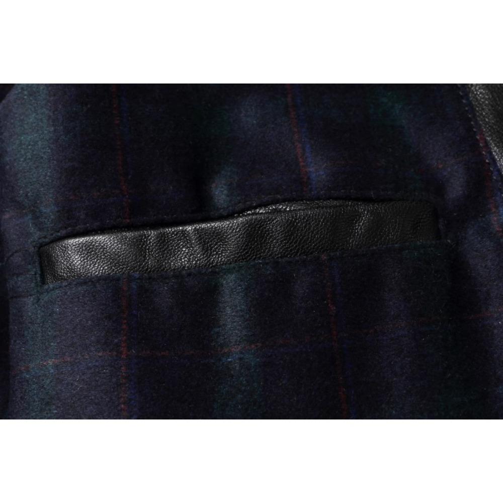 Chinese Size Classical 1940 Style Men Leather Jacket Uncoated Cracked Goatskin Leather Soft Slim Spring Autumn