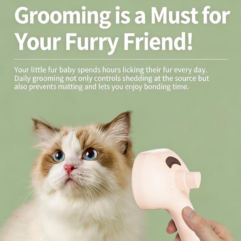 Professional Pet Grooming Comb With Sprays Function For Deshedding Massage And Mists Easy Mists Feature