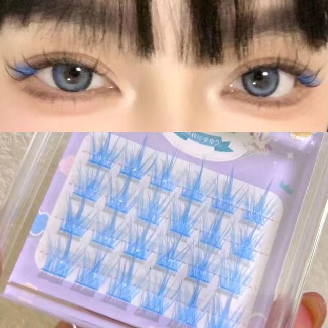 Coolkiss - Индивидуальные пучки накладных ресниц / Набор инструментов False Eyelash - Purple