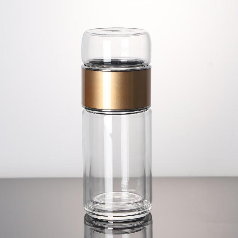 SX Tea Infuser Double-Layer Glass Mug