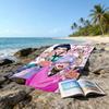 1pc KPop Demon Hunters ZOEY6 Beach Towel, Beach and Seaside Swimming Pool Equipment, Fashion Pattern, Rectangular, Travel Essentials
