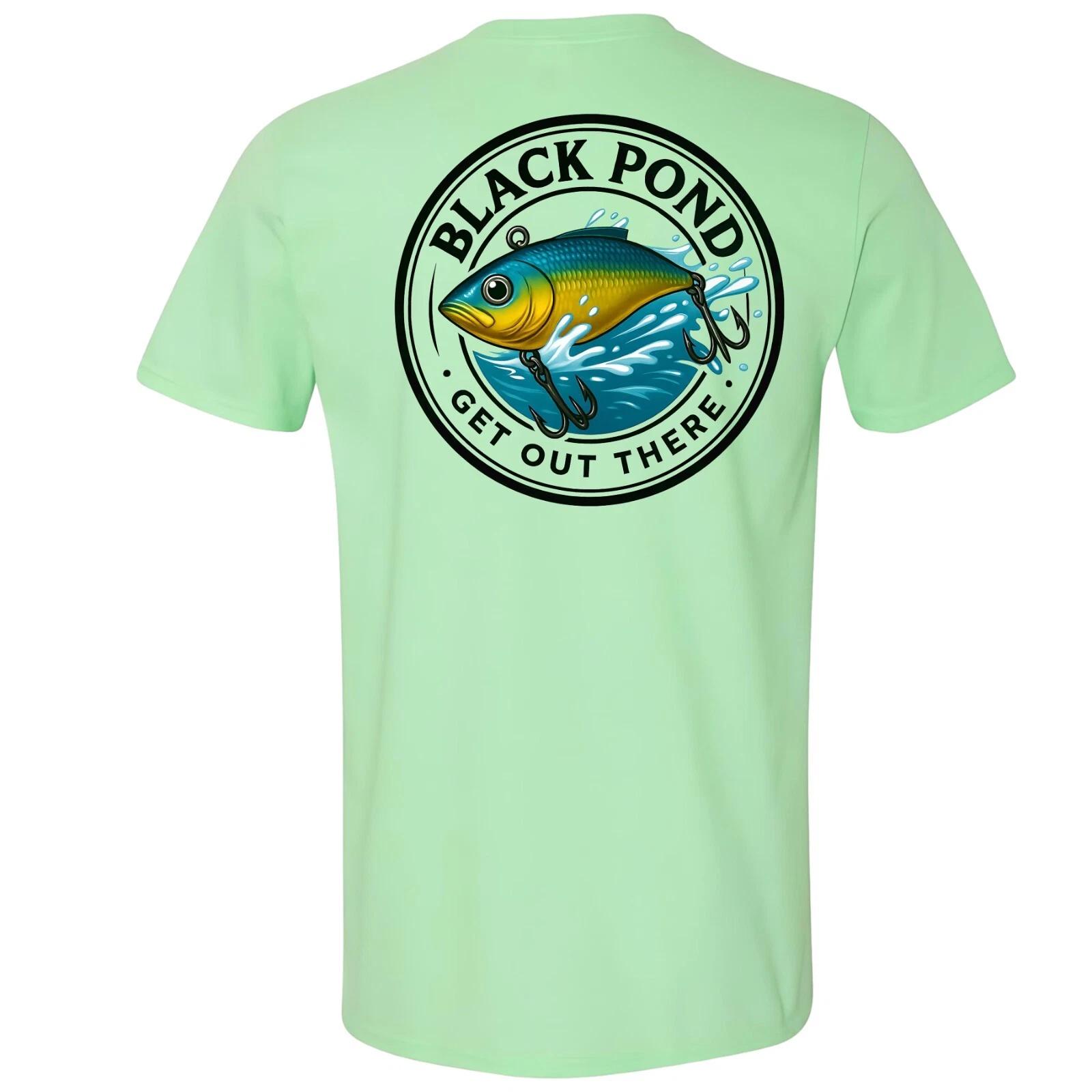 Black Pond Freshwater Series Men s T-shirt Bass Fishing Rattle Trap Lure L