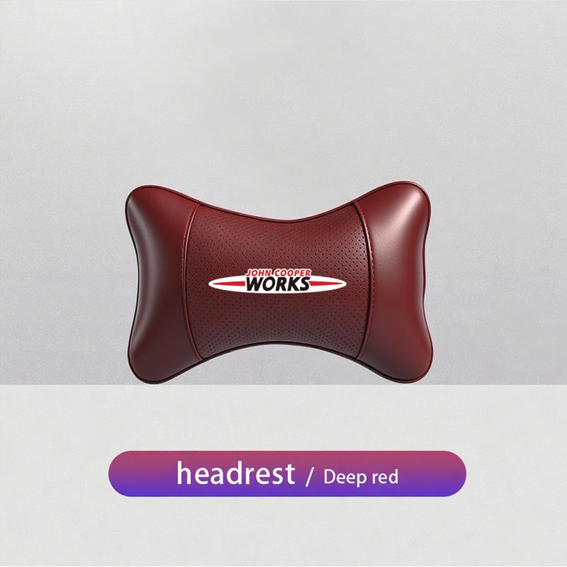 Car Headrest Auto Breathable Seat Neck Pillow Accessories For MINI WORKS One Cooper JCW R60 R59 R58 R57 R56 R55 R53 R52 F55 F56.