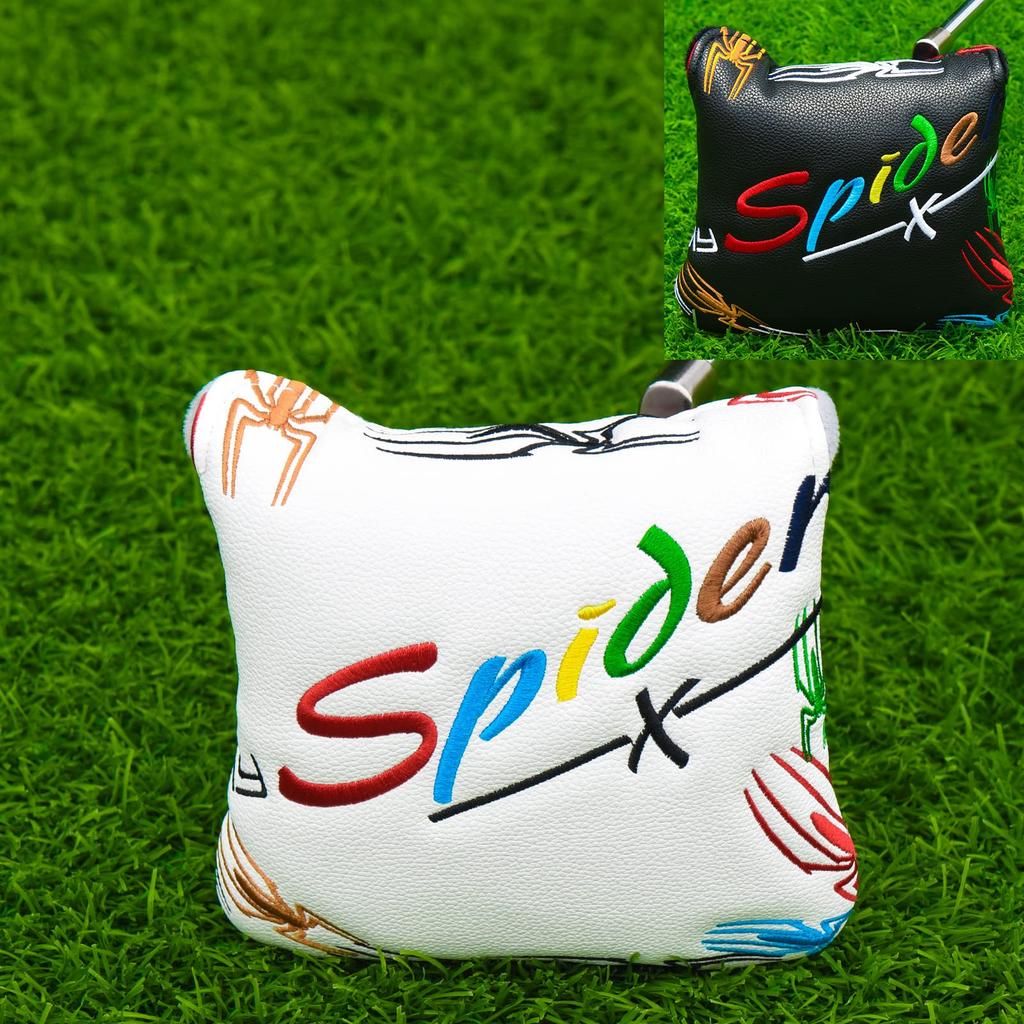 Mytag Golf Mallet Putter Headcover Spider Putter Cover with Magnet Heel Shaft Putter Headcover for Taylormade 2022 Spider GT Putter White