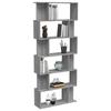 VidaXL Bookcase-Room Divider Sonoma Grey 80x24x192 Cm Engineered Wood 816060
