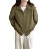 Korean Double-zipper Sweater Cardigan Jacket for Women, New Autumn and Winter Style, Laid-back Style, Soft and Loose Solid Color Knitted Sweater Top
