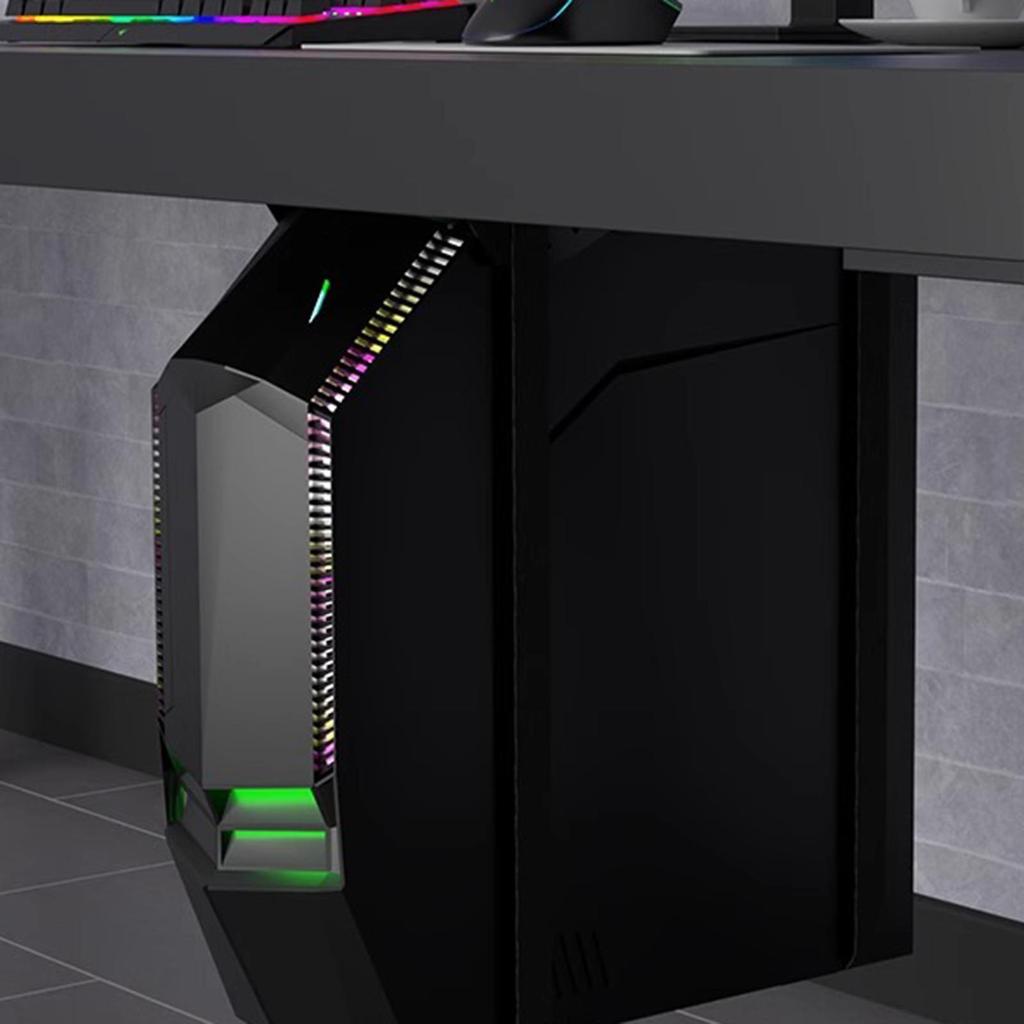 under Desk PC Mount Host Stand Adjustable Height and Width Computer Hanging