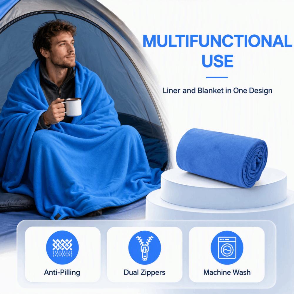Two-Way Zipper Emergency Emergency Blanket Comfortable Outdoor Bivvy Sack  Hiking