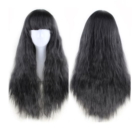 65cm Women Long Curly Wavy Hair Costume Party Full Wig Anime Cosplay