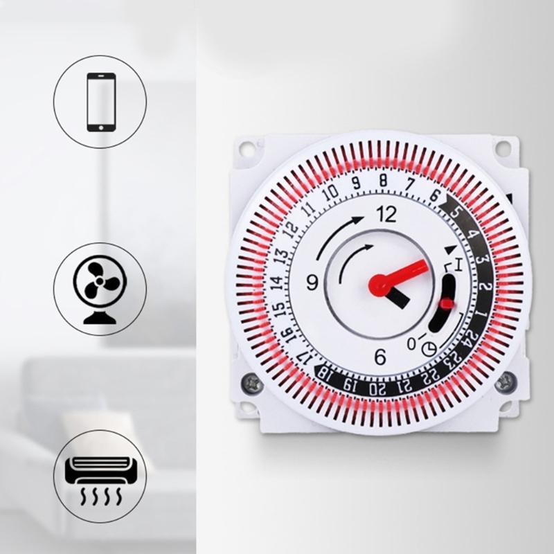 Mechanical Timer Switches Rotary Dials Timer 15 Minutes To 24 Hours Period Automatic Power Off For Home And Office