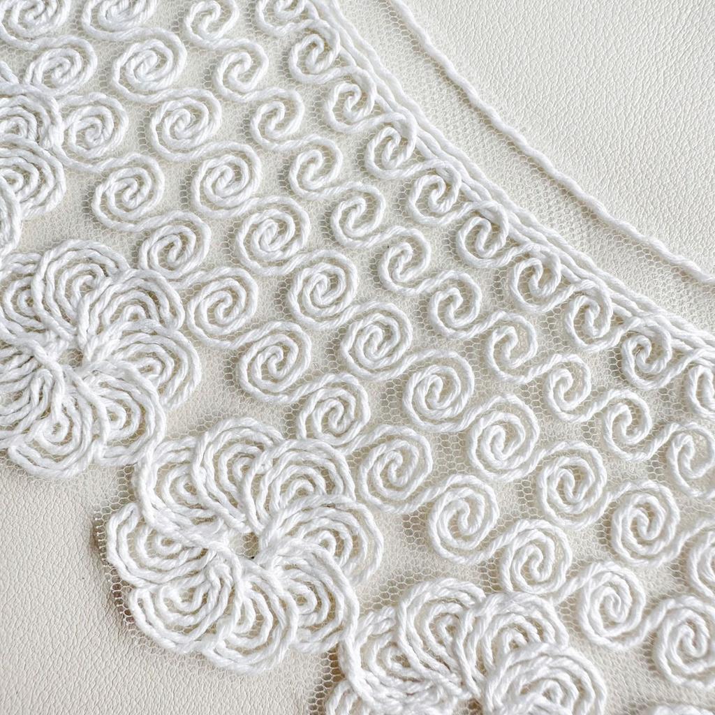 White Mesh Hollow Strand Lace Clothing Fake Collar Shirt Sweater Dress Decorative Fake Collar