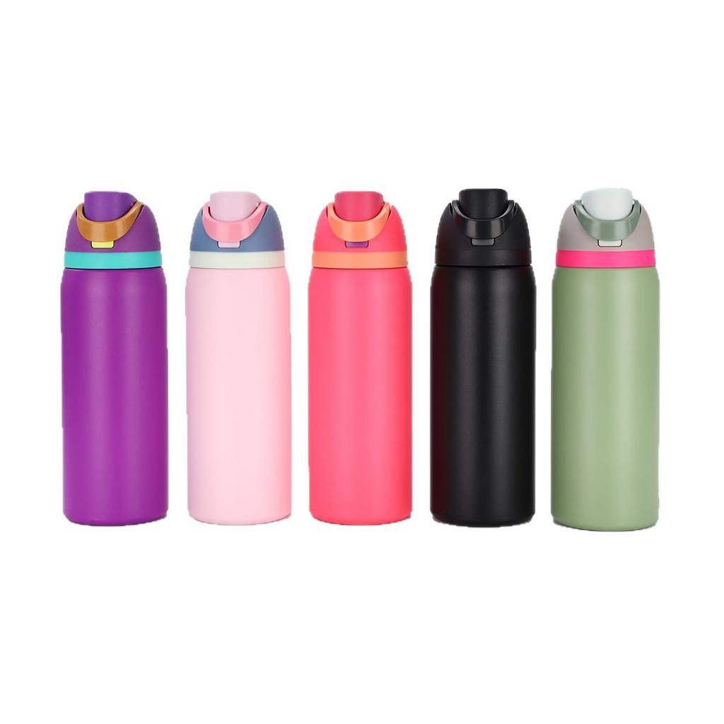 Obstbecher mit Griff 304 Edelstahl Thermobecher Herren- und Damen-Outdoor-Tragbarer Sport-Wasserbecher